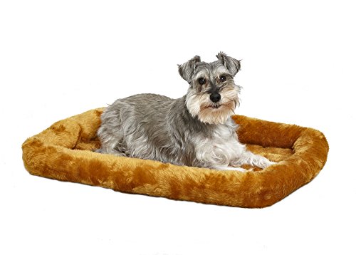 MidWest Homes for Pets Bolster Dog Bed 30L- Inch Cinnamon Dog Bed or Cat Bed w/ Comfortable Bolster | Ideal for Medium Dog Breeds & Fits a 30-Inch Dog Crate | Easy Maintenance Machine Wash & Dry